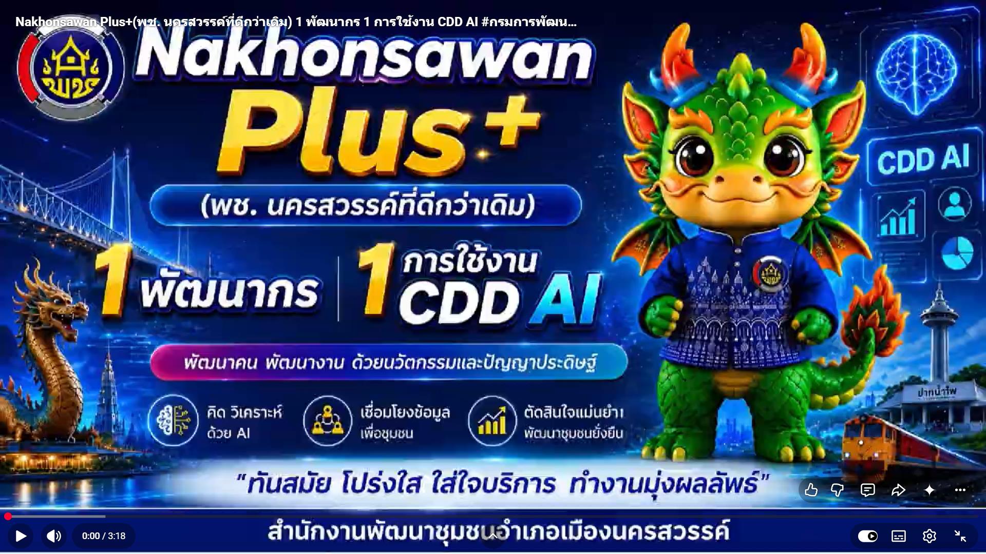 รางวัลชนะเลิศ รางวัลชนะเลิศ 1 พัฒนากร 1 CDD AI